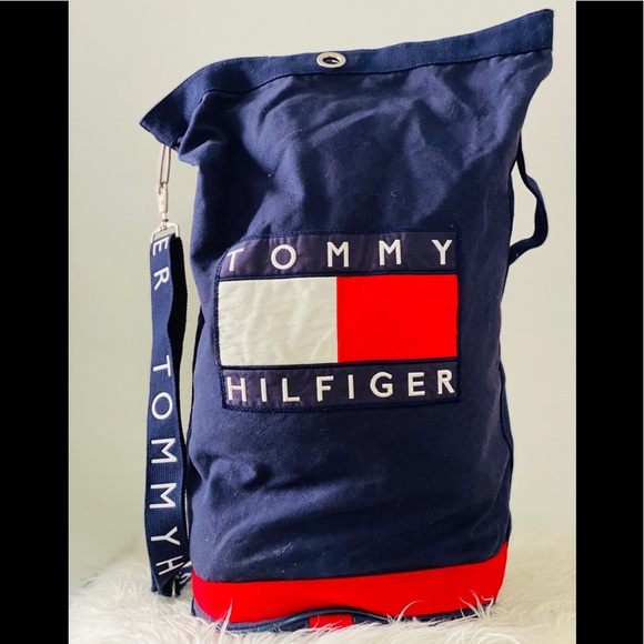 tommy hilfiger red sling bag